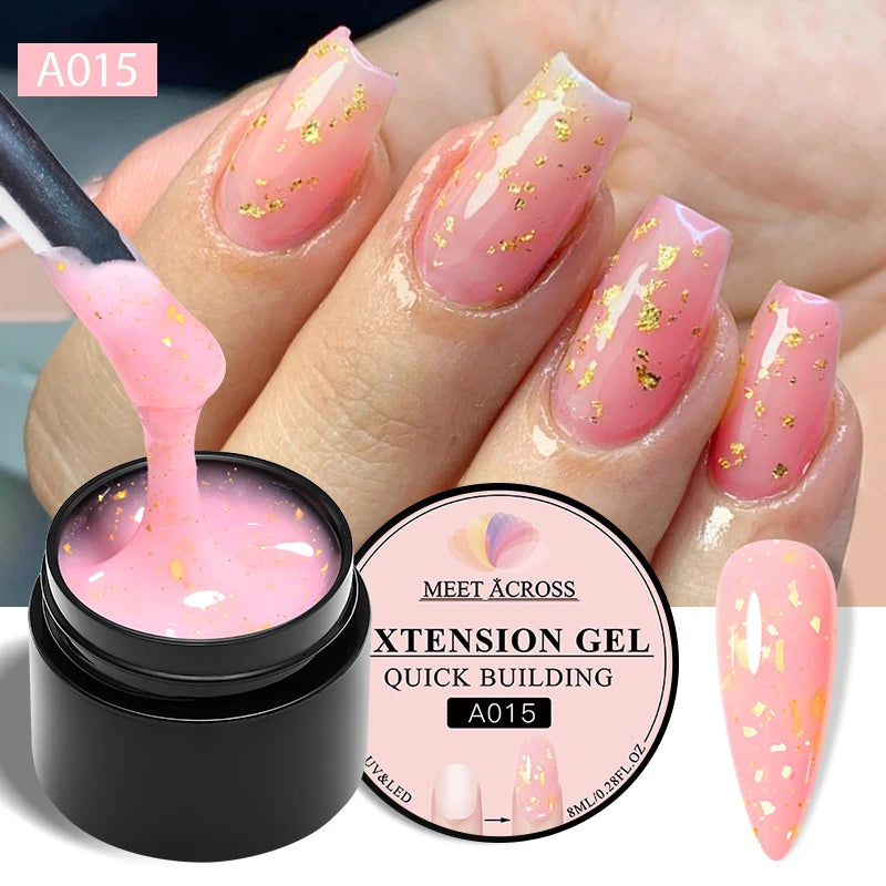 Milky White Nail Extension Gel Clear Nude Building UV Gel For Nails Finger Extensions Form Tips French Nails Manicure Nail Art
