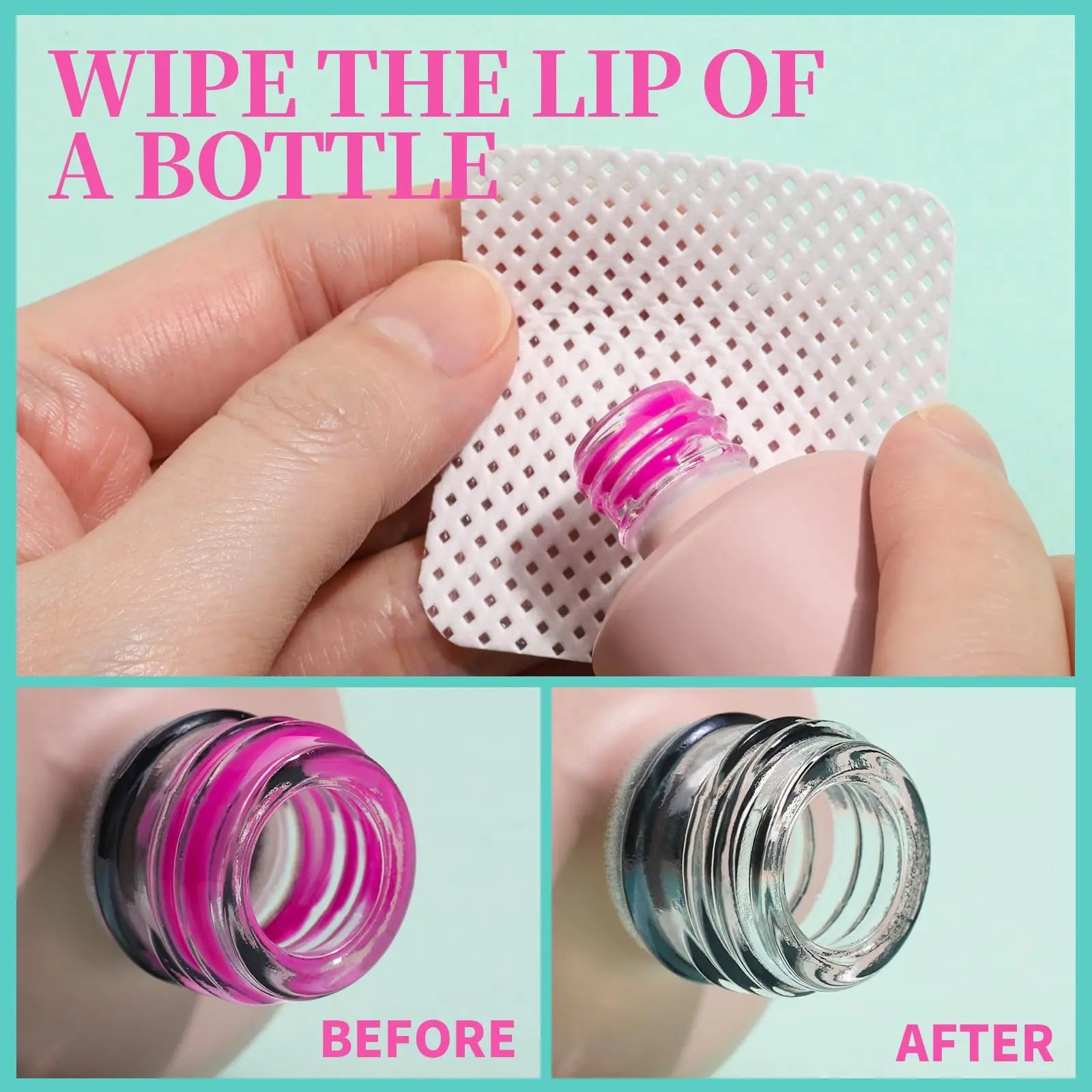 YIKOOLIN 200 Pieces Lint-Free Nail Wipes Professional Eyelash Extension Glue Wipes Nail Polish Removal Wipes for Salon Use