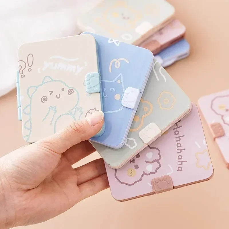 Cute foldable portable makeup mirror, 2-in-1 mini handheld makeup and comb, perfect for students and young girls, makeup, cheap,