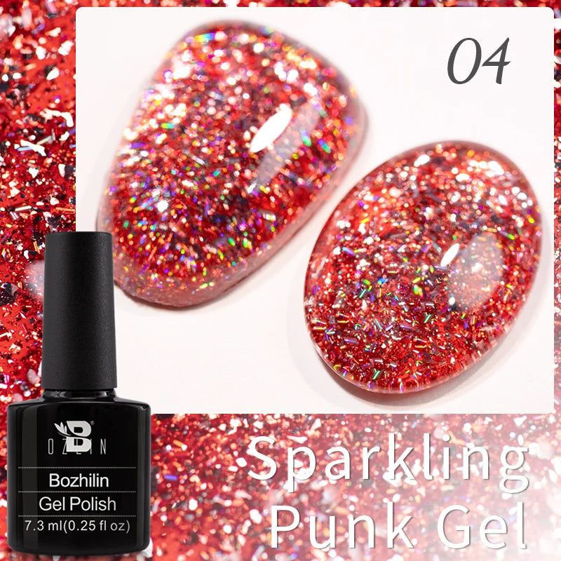 AWStorG 7.5ml Golden Gradient Cat Eye Nail Polish Gel Phototherapeutic Gel Soak Off Nail Magnetic Gel Polish Nail Art DlY