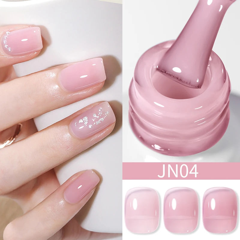 BORN PRETTY 10ml Blood Red Jelly Gel Nail Polish Halloween Nails Art Gel Polish Sheer Translucent Nail Gel for Winter Manicure