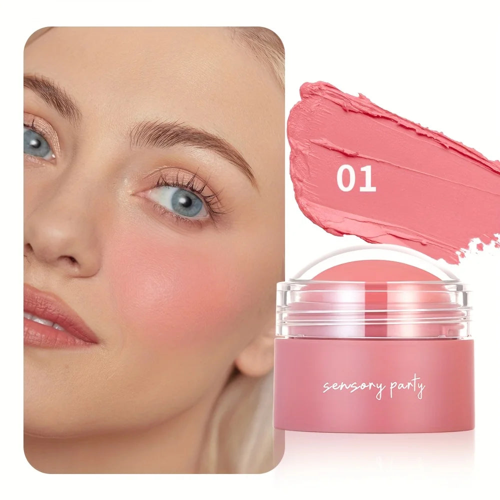 6 colors Waterproof Blush Cream - Long-Lasting, Multi-Use Makeup for Women