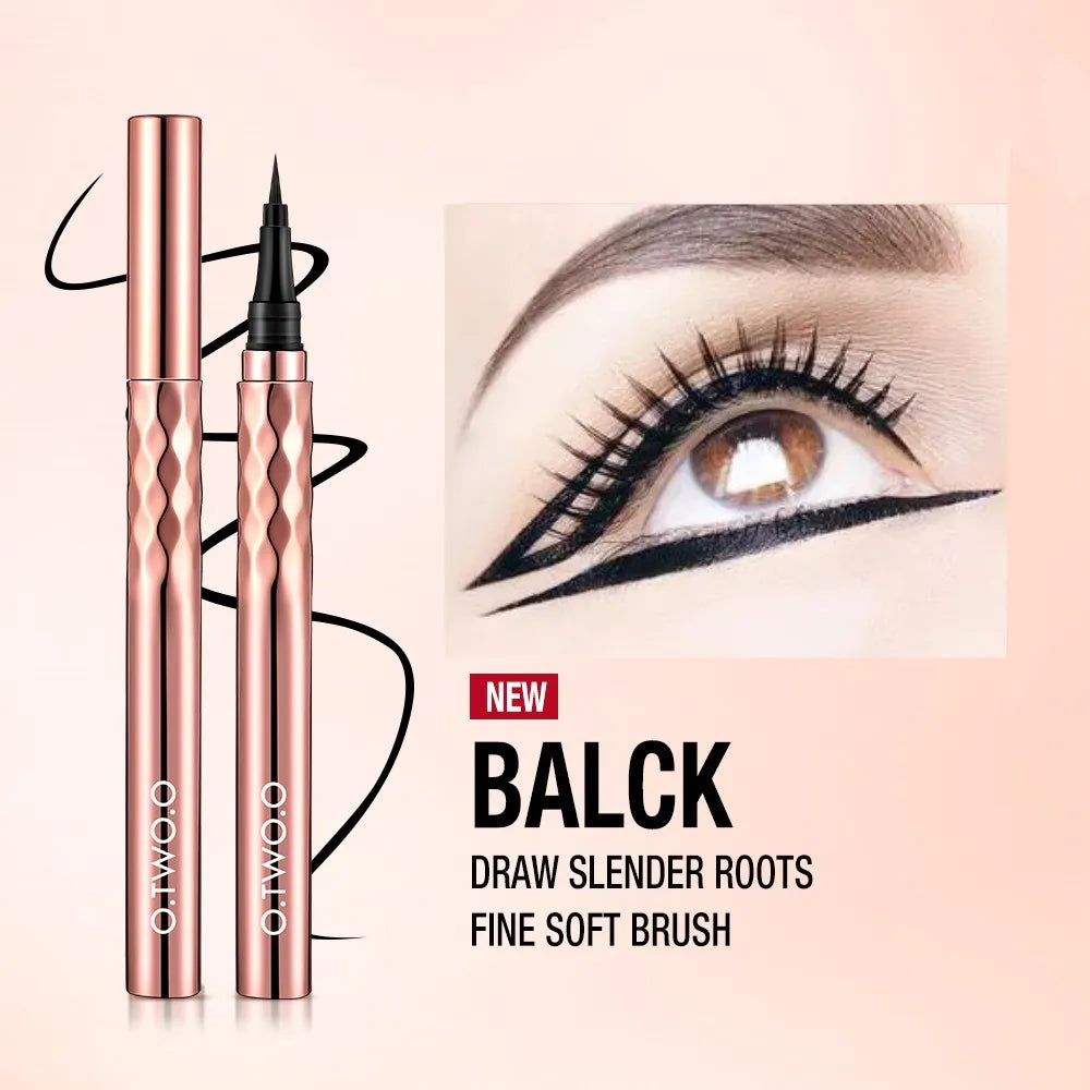 O.TWO.O Slim Liquid Eyeliner - Black Waterproof Long Lasting