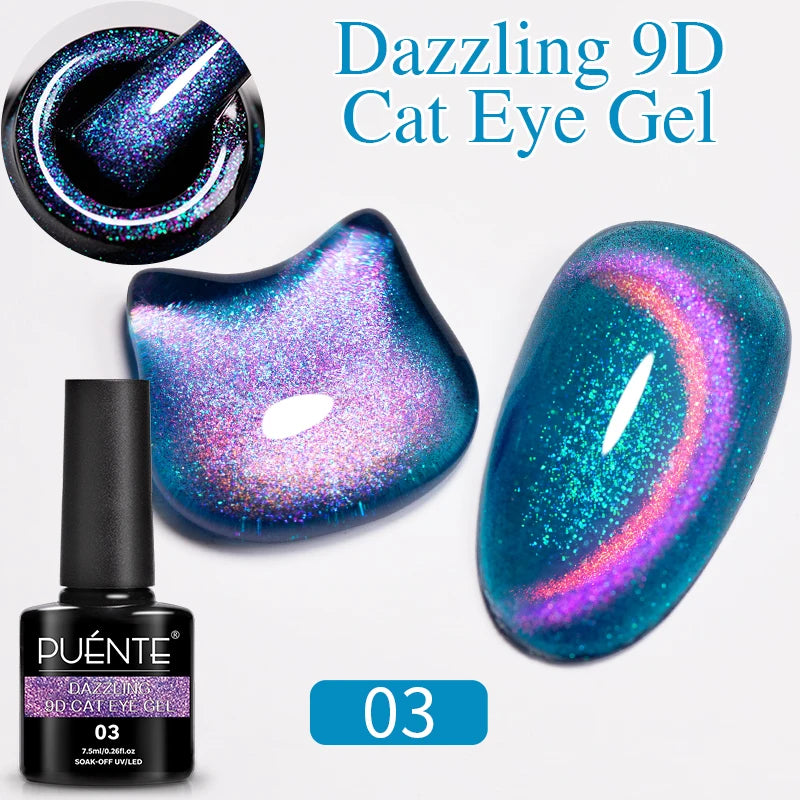 PUENTE 5ml Metallic Painting Liner Gel Polish Bright Mirror Effect Semi-Permanent UV Nail Varnish For Stunning French Nail Art
