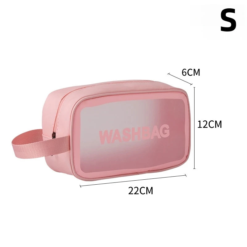 Portable Travel Wash Bag Female Transparent Waterproof Makeup Storage Pouch Large Capacity Cosmetic Organizer Beauty Women Case