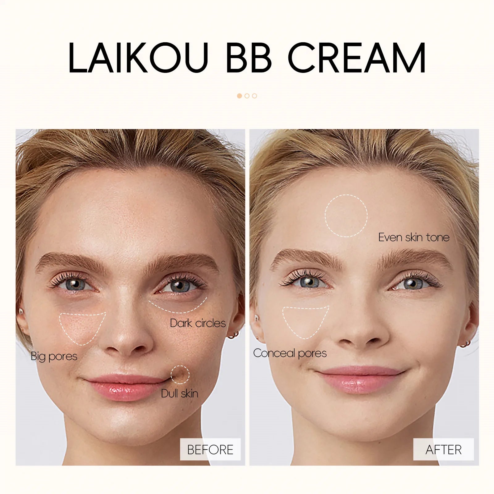 6-color optional concealer BB cream 30ml natural facial concealer primer liquid foundation