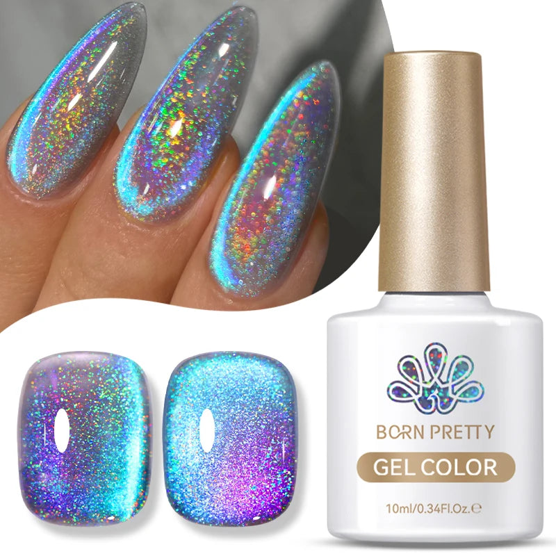 BORN PRETTY 10ml Fruit Purple Grape Cat Magnetic Gel Nail Polish 2025 New Whitening Guava Glass Beads Varnish Nail Supplies