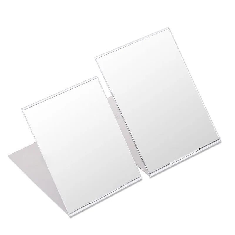 Aluminum Folding Portable Mirror Makeup Mirror Lash Mini Bag Pocket Portable Mirror Foldable Compact Cosmetics Tools HUAZJ12