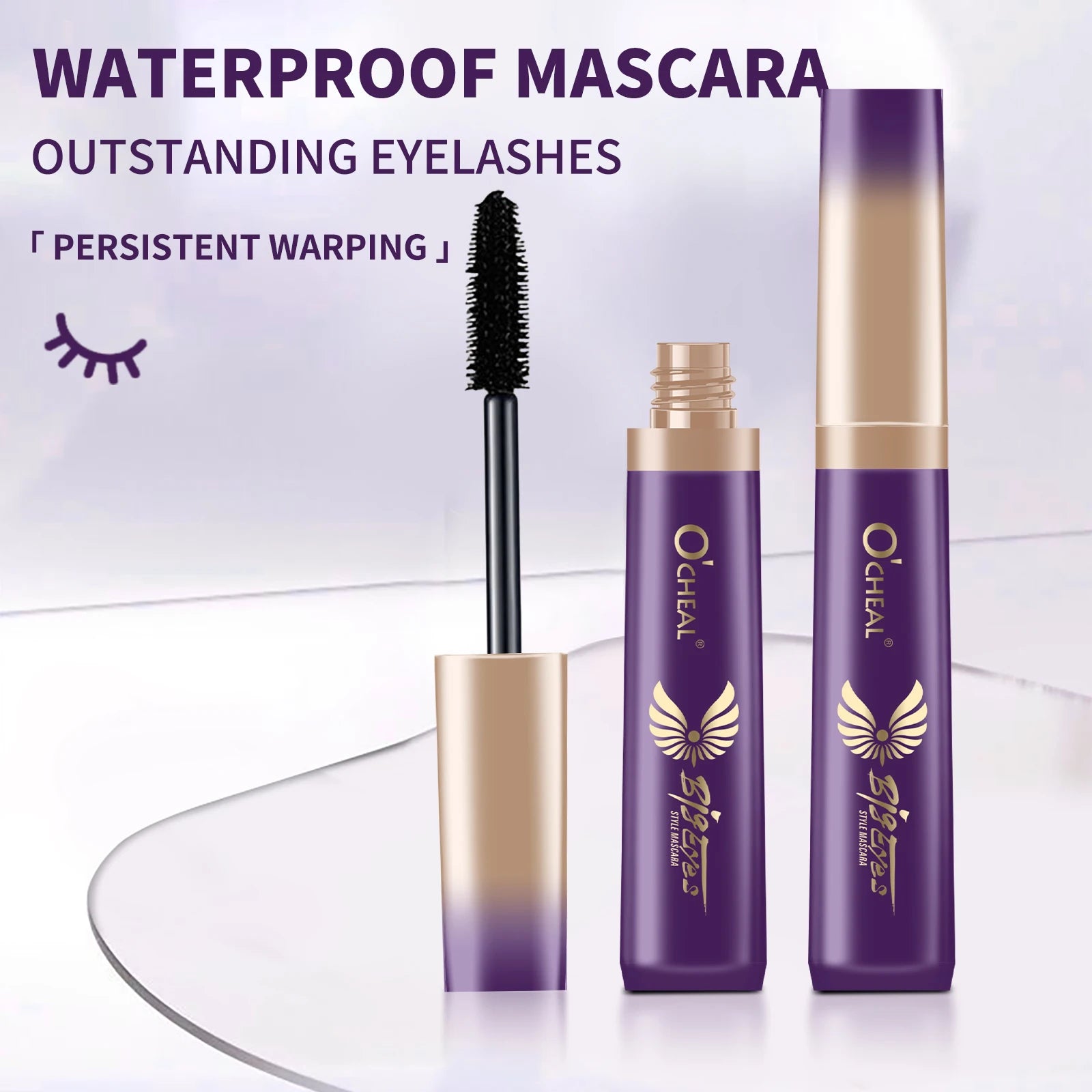 O'cheal 3D Silk Fiber Waterproof Mascara - Black Thickening
