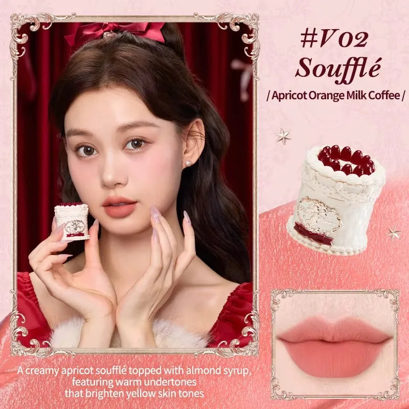 Flowerknows Strawberry Cupid Lipstick Cake Matte Velvet Lipgloss Lip Mud Makeup Korean Flower Know Lip Cream For Girls&Women