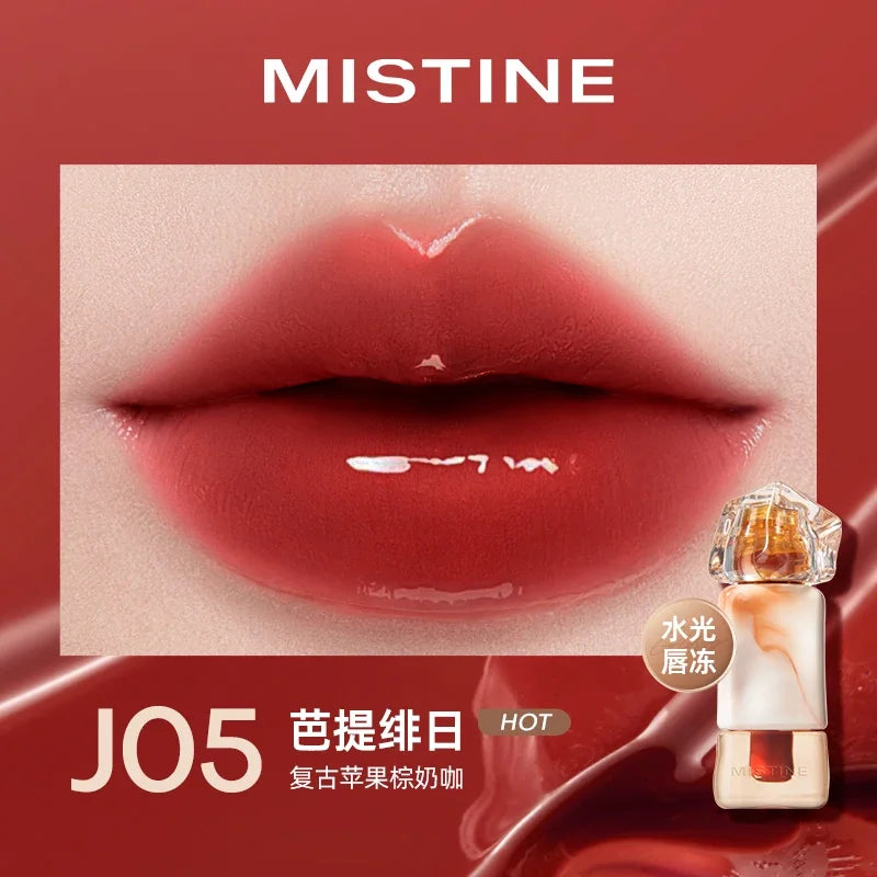 Mistine Lipstick Nude Long Wear Lip Creamy Korean Makeup Matte Lip Glaze Mirror Gloss Lip Jelly Long Lasting 2.9g