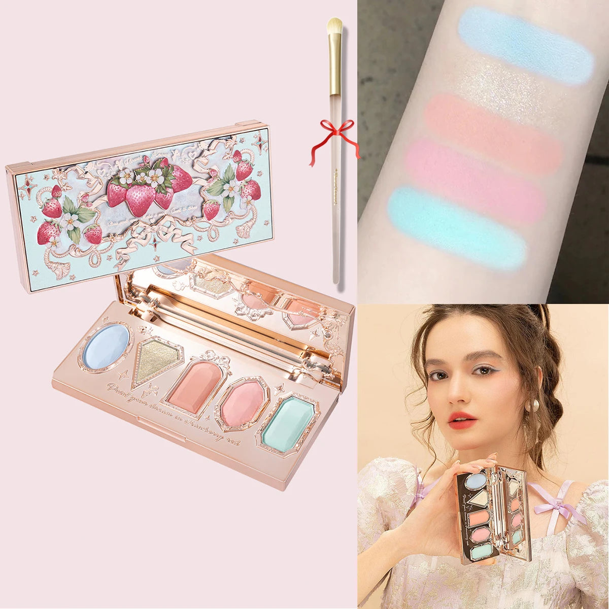 Flower Knows Chocolate Wonder-Shop 8-Color Eyeshadow Palette