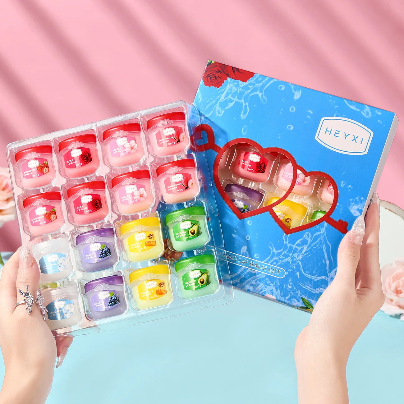 16pcs Fruit Series Lip Balm Set Sleeping Lip Mask Moisturizing Hydrating Non-sticky Anti-Cracked Lip Balm Lips Care