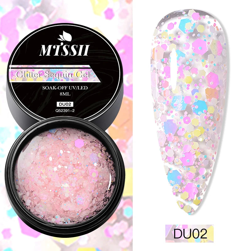 Mtssii 8ml Metallic Painting Nail Gel Polish Gold Silver Creative Elastic Nail Gel for PaintingDrawing Magic Mirror Gel Varnish