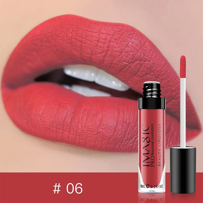IMAGIC matte 28 color Sexy Matte Lipstick lipgloss Waterproof Long Lasting Gloss Beauty makeup lip gloss fashion lip