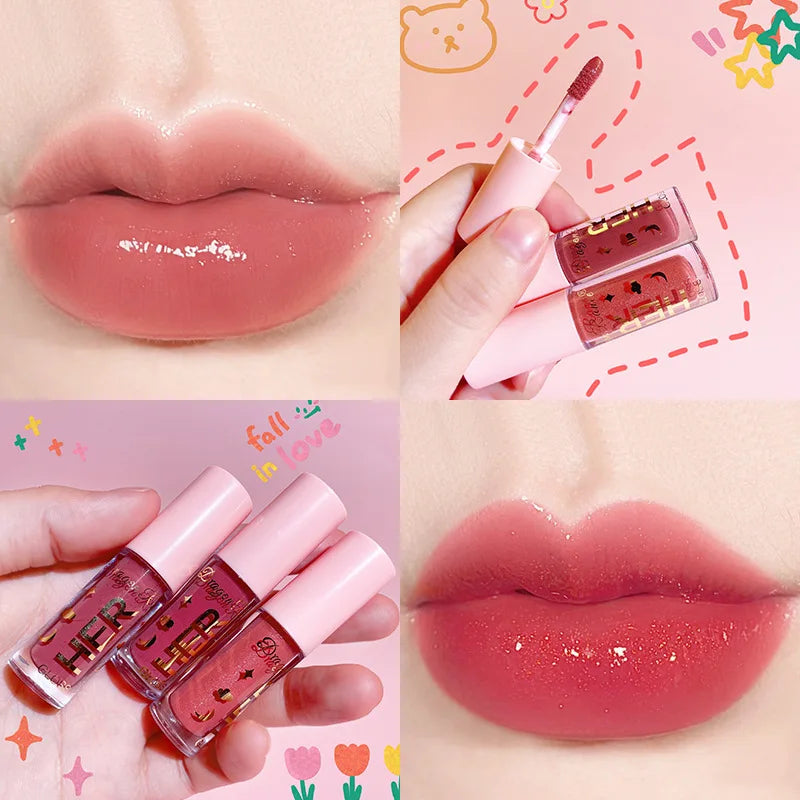 Water Light Lip Gloss Moisturizing Lipstick Jelly Mirror Lip Glaze Crystal Clear Hydrating Lip Plumping Gloss Korean Makeup