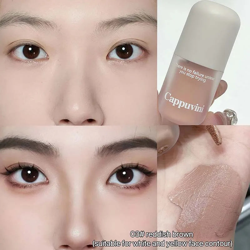Grey Brown Facial Contour Shadow Cream Natural Nude Makeup Liquid Contouring Stick 3D Nose Shadow Brightening Bronzers Cosmetic