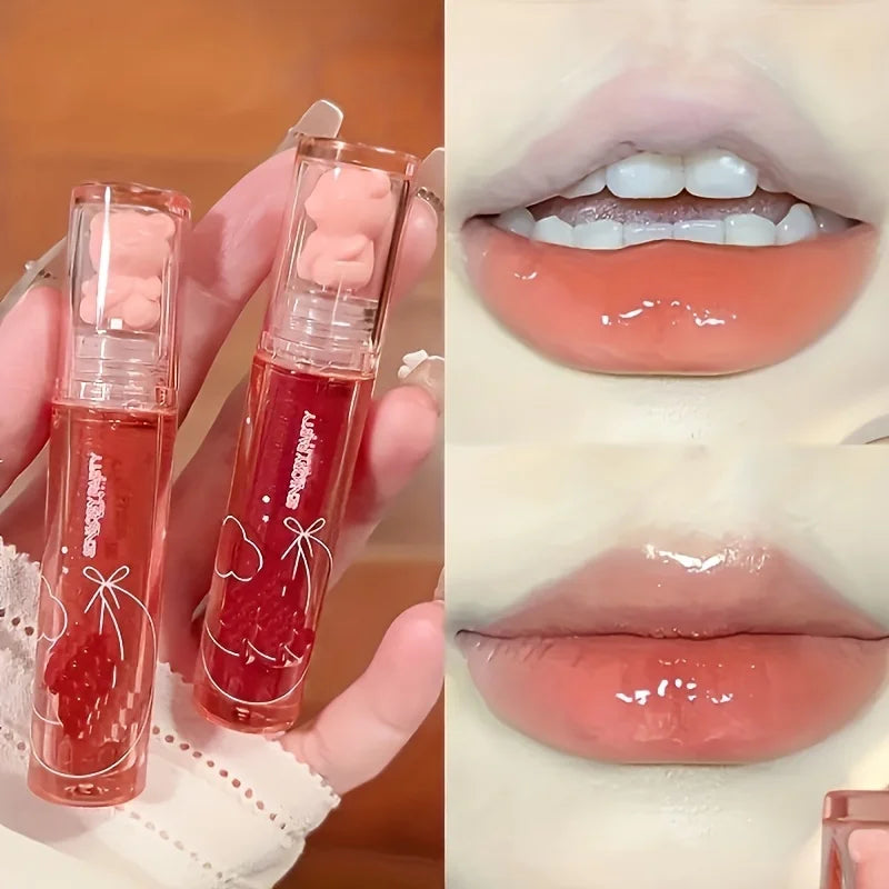 Lip Glaze, Mirror Gloss, Long-lasting Stain Resistant Transparent Film Forming Lip Gloss, Full Lip Color Valentine's Day Gifts