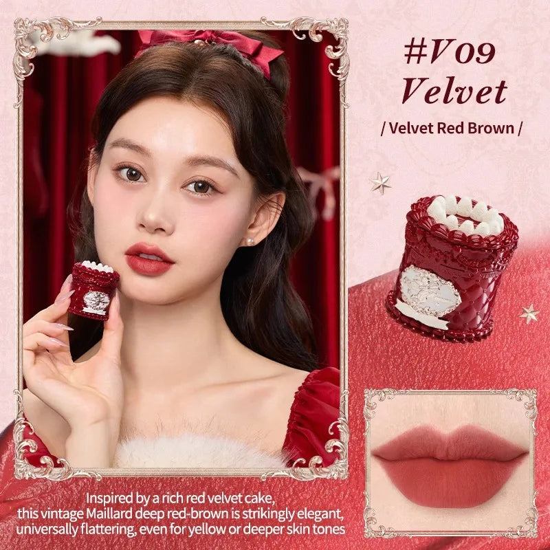 Flower Know Strawberry Rococo Cloud Liquid Lipstick Cream Lip Glaze Matte Milk Tea korean Makeup Long Lasting Lipgloss