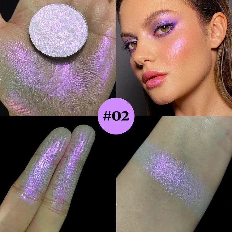 Monochrome Chameleon Highgloss Glitter Multi-use Eye Shadow Powder Glitter Metallic Aurora 3D Nose Shadow Brightening Cosmetic