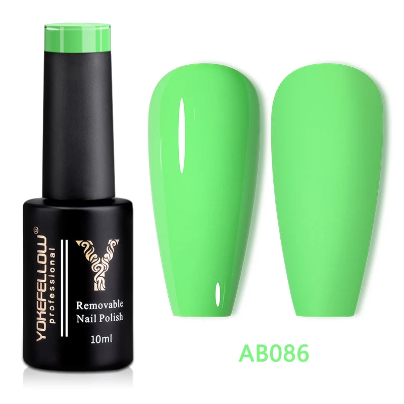 YOKEFELLOW 10ml Jelly Nude Gel Nail Polish High Quality Translucent Pink Nail Gel Varnish Soak Off UV Gel Polish Long Lasting