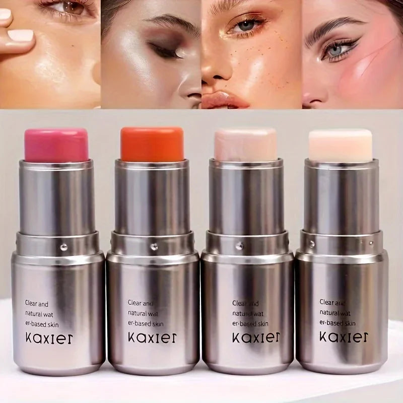 Waterproof Brighten Face Highlighter Blush Stick Makeup Glitter Corrector Contour Illuminator Shimmer Rouge Stick Cream Cosmetic