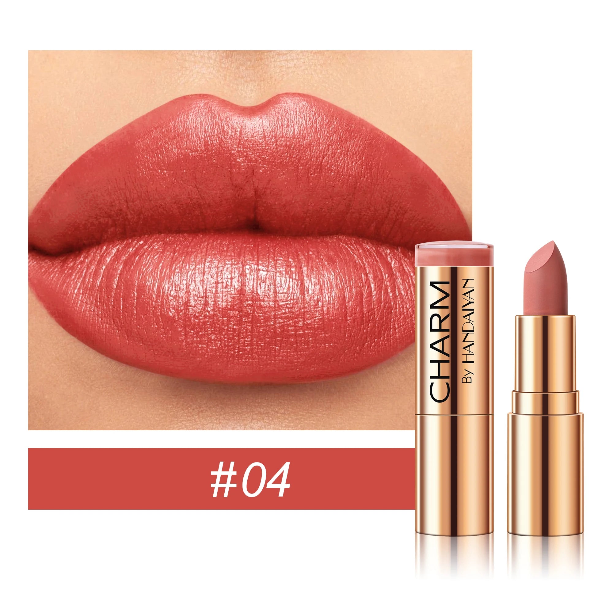 Long Lasting Moisturizing Velvet Lipstick Waterproof Non Stick Cup Creamy Nourish Cover Lip Line Glossy Golden Mud Formula
