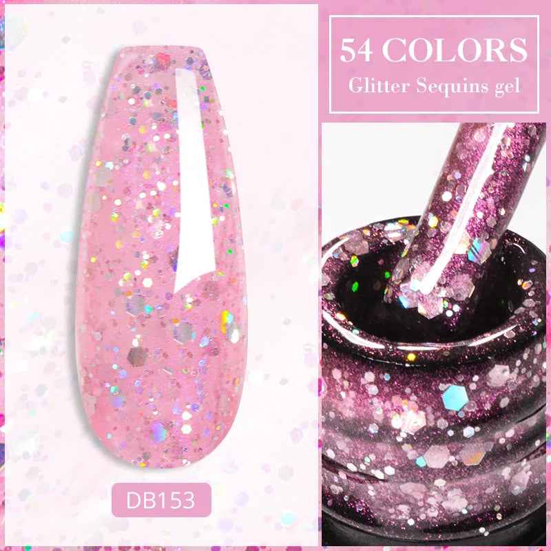 7ML Ice Transparent Glass Bead Moonlight Cat Eye Magnet Gel Nail Polish Jelly Ultra Shine Glitter Semi Permanent Soak Off UV Gel