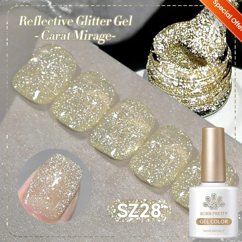 BORN PRETTY 10ml Translucent Color Gel Polish Jelly Nude Autumn Jelly Amber Semi Permanent UV Gel Nail Art Soak Off Gel Varnish