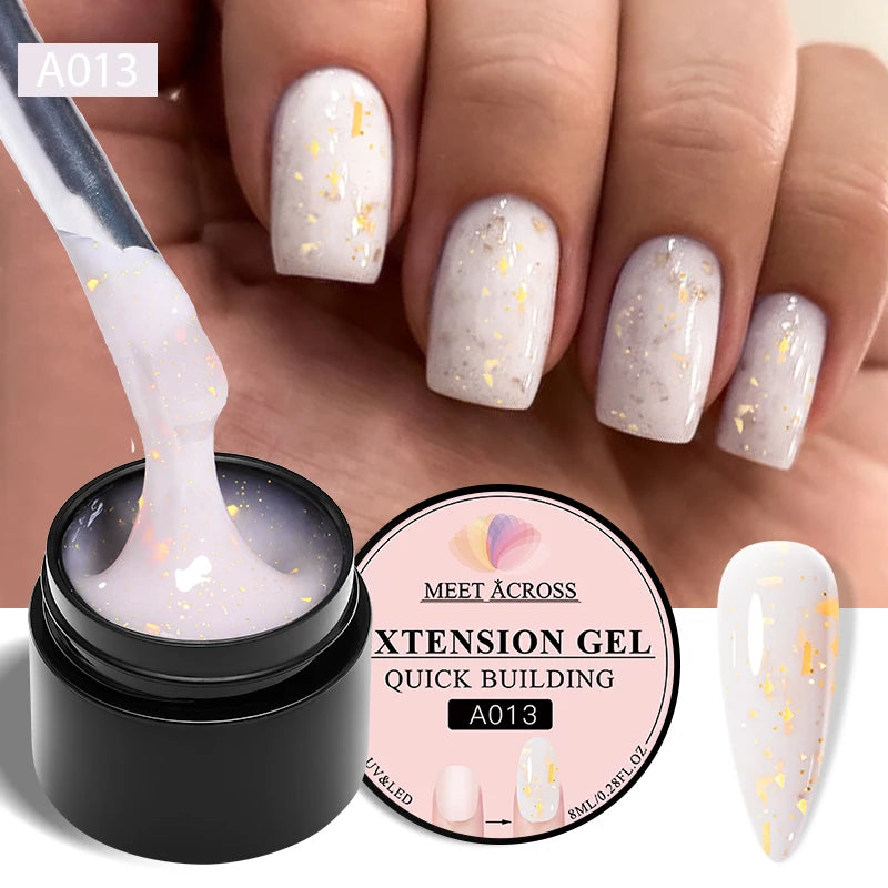 Milky White Nail Extension Gel Clear Nude Building UV Gel For Nails Finger Extensions Form Tips French Nails Manicure Nail Art
