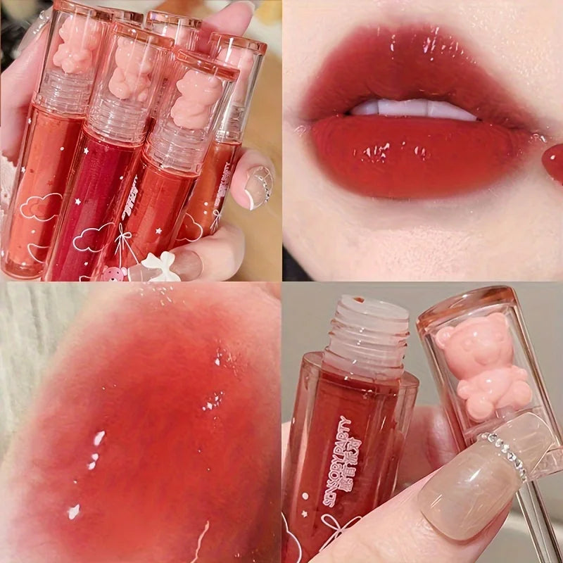 Lip Glaze, Mirror Gloss, Long-lasting Stain Resistant Transparent Film Forming Lip Gloss, Full Lip Color Valentine's Day Gifts
