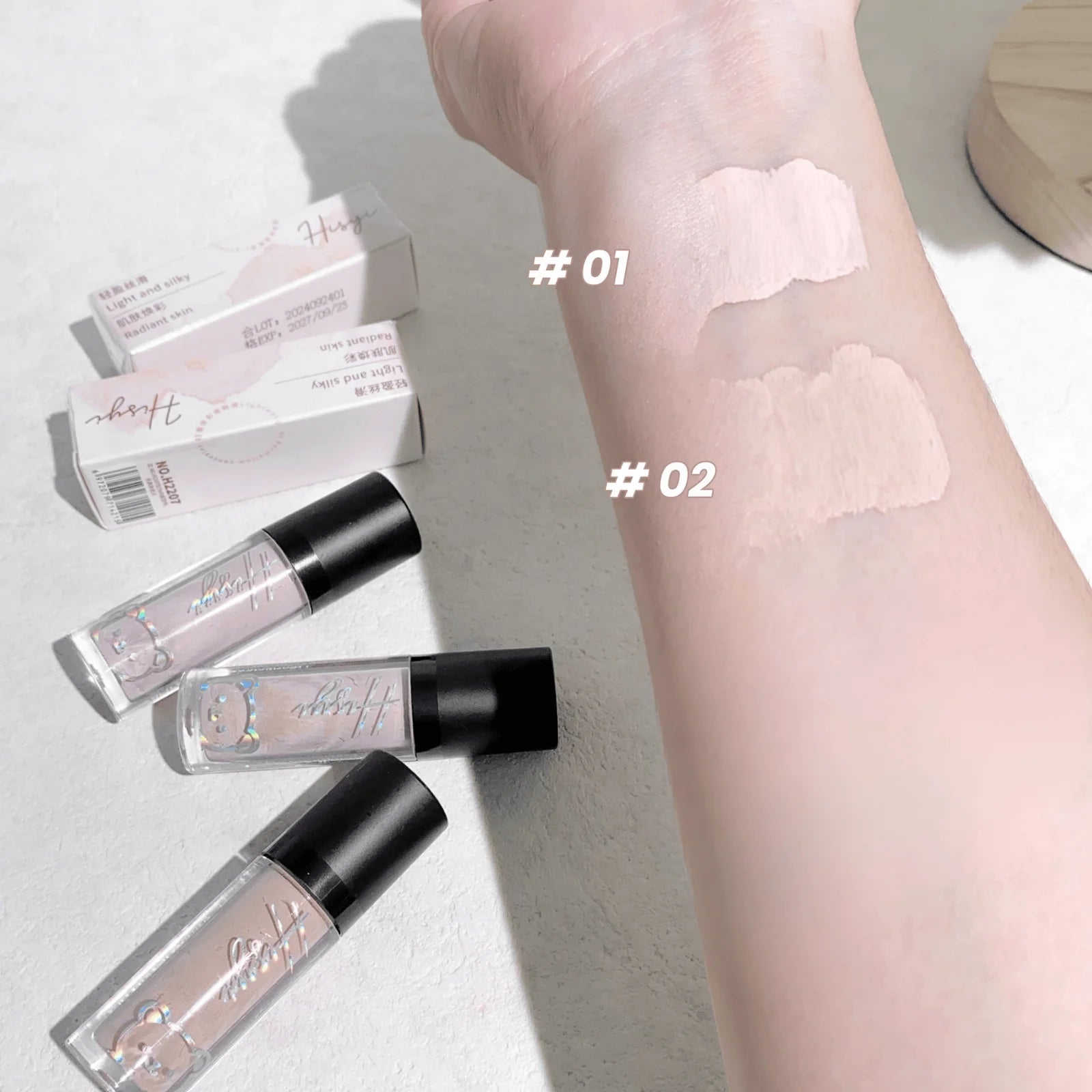 Matte Liquid Concealer Makeup Set - Long-Lasting Buildable Coverage for Contouring Dark Circles, Blemishes, Cheeks and Nose