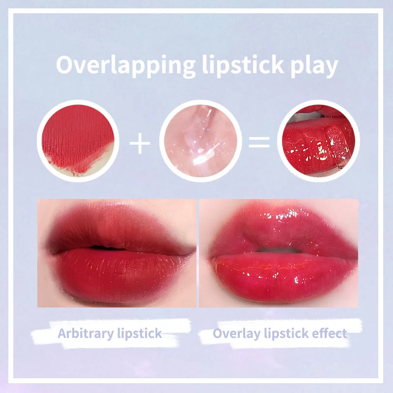 6 Color Mirror Lip Glaze Water Transparent Jelly Gloss Water Light Bright And Durable Natural Moisturizing