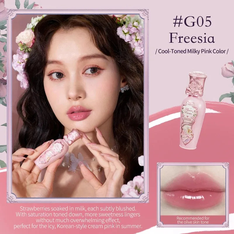 Flower Knows Midsummer Fairytales Collection Coating Film Forming Lip Balm Provides Moisturizing Non Sticky Properties Lip Glow