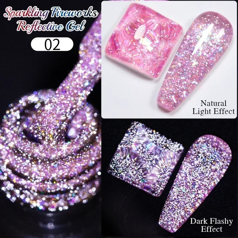 PUETNE 7.5ML Amber Moonlight Cat Magnetic Gel Nail Polish Winter Nails Jelly Glass Cat Eye Soak Off UV Semi-Permanent Varnish