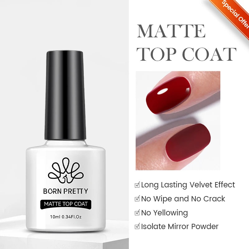 BORN PRETTY 10ml Sliver Carat Mirage Reflective Glitter Gel Nail Polish Sparkling Ultra Shine Soak Off UV Nail Art Gel Varnish