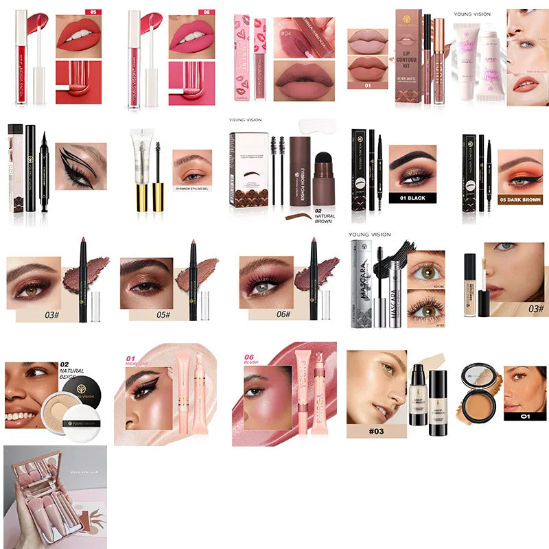 Woman makeup 6-Color Matte Bronze Powder Velvety Smooth Natural Setting Powder Makeup