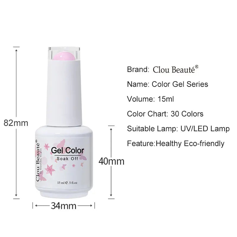 Clou Beaute Royal Blue Color Winter Trendy Semi Permanent Nail Art Manicure Varnishes Gel Nail Polish Hybrid Base Gel Top Coat
