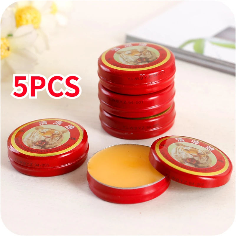 5PCS Tiger Essential Tigre Balm Plaster Tiger Essential Oils Mosquito Elimination Headache Cold Dizziness Solid Air