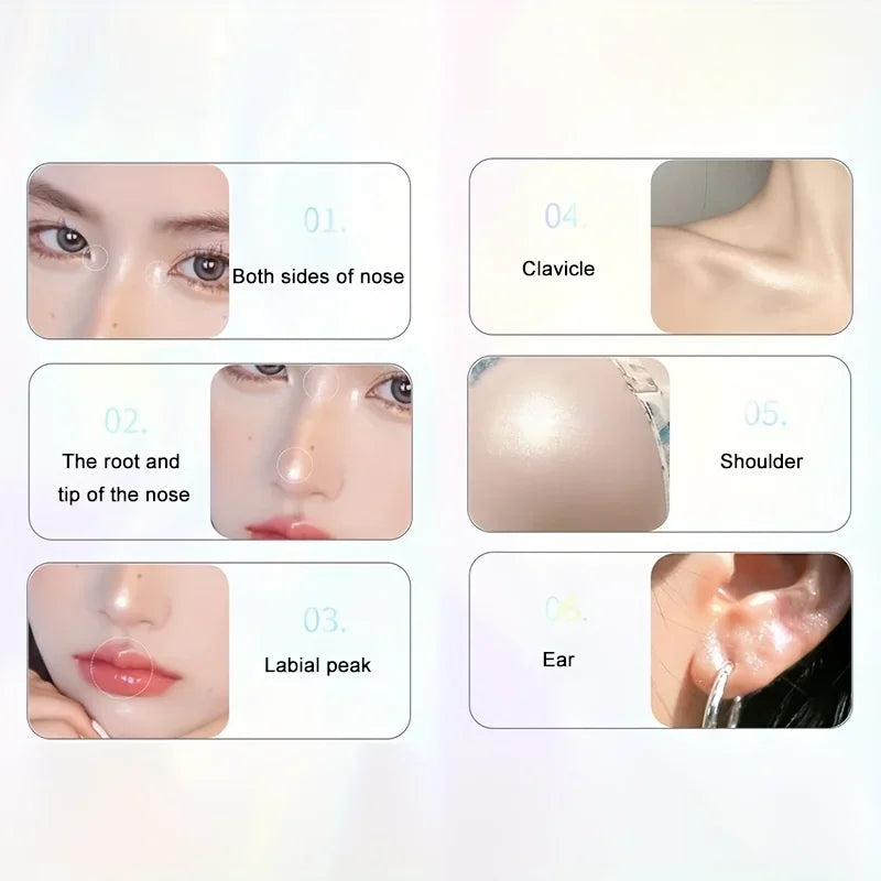 Liquid Highlighter Natural Shimmer Contour Bronzer Moisturizing Water Light Brightening Highlight Face Body Clavicle Highlight