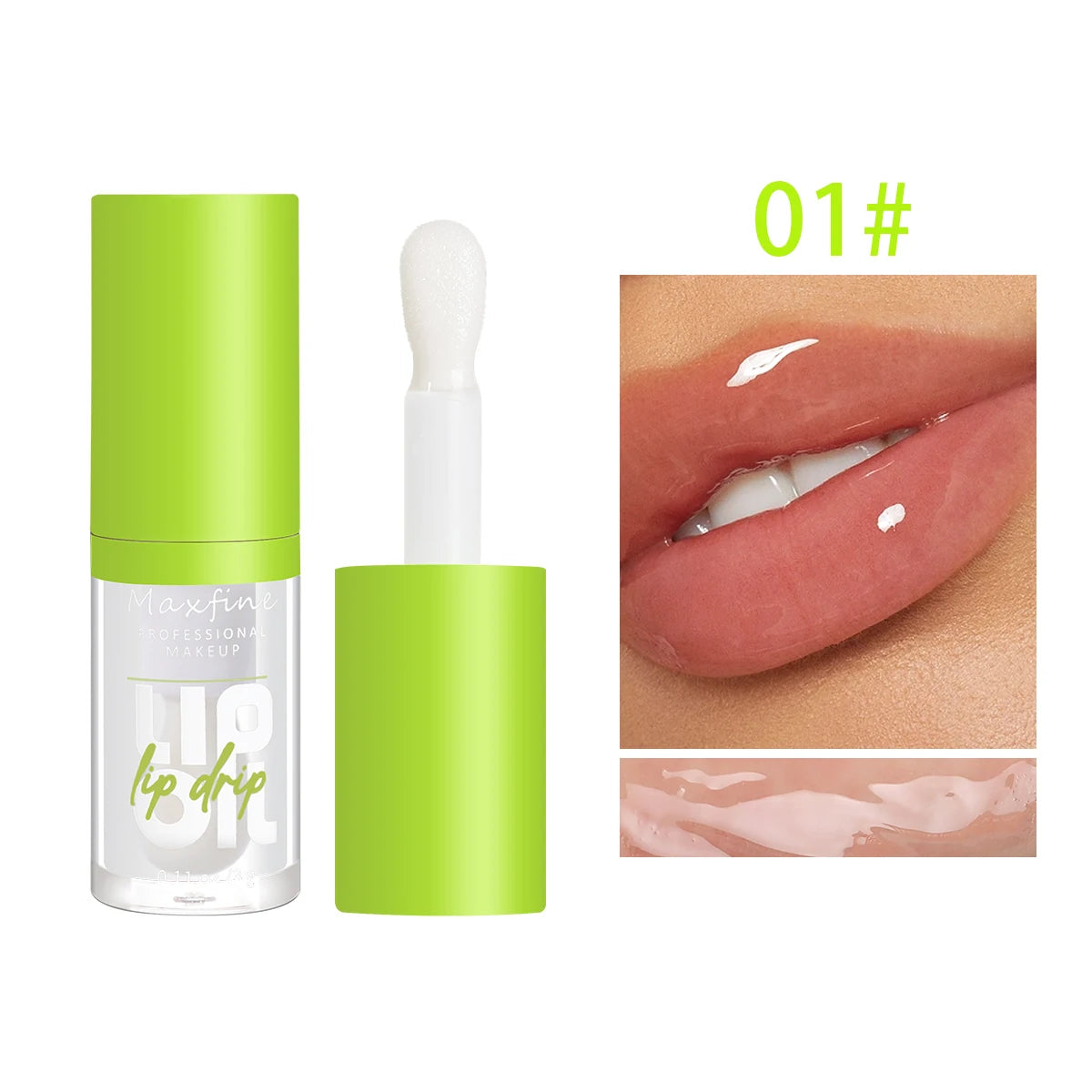 6-Tone Moisturizing Luminous Lip Gloss Oil - 3g Transparent Liquid