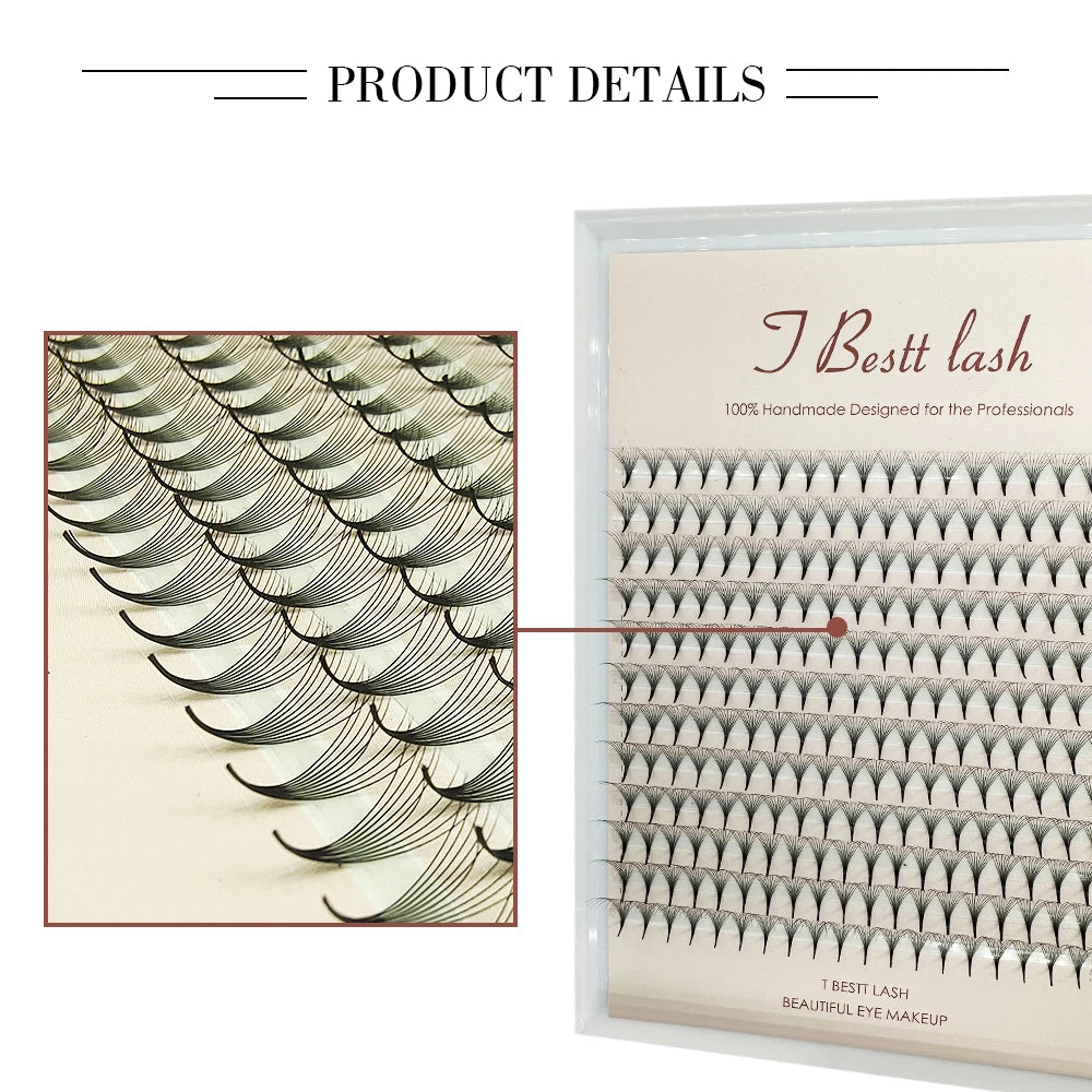 TBestt 5D/6D/8D/10D Premade Fans Volume Russian Lashes Pre Made Volume Fans Silk Soft Volume Eyelashes Extension