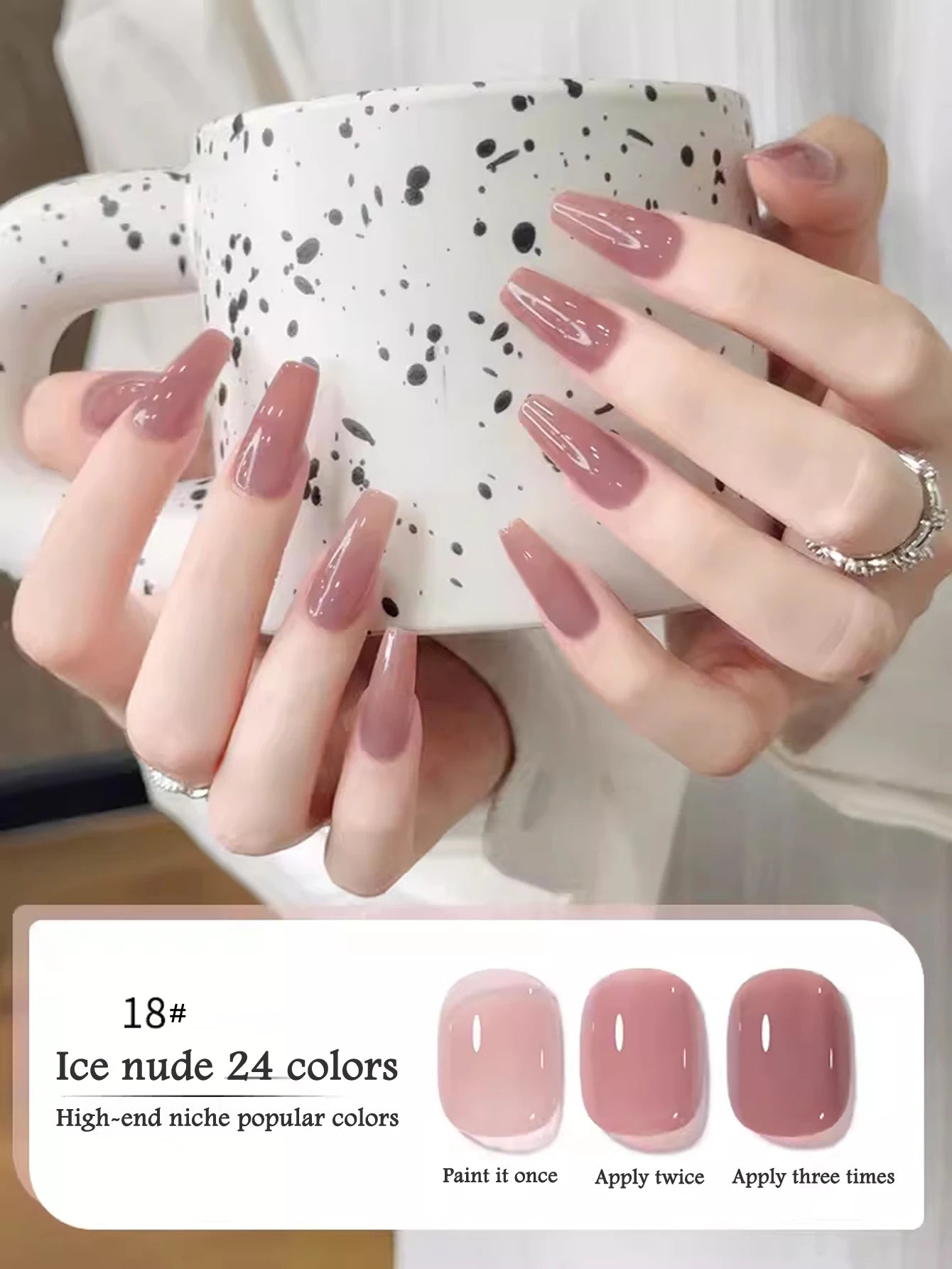 10ML 1-24PCS Milk White Jelly Gel Nail Polish Nail Art 2026 New Popular Nail Supplies UV LED Light Nails Black Red Nails