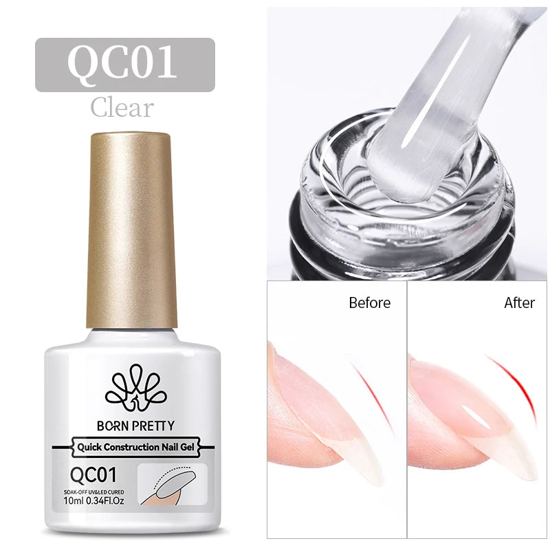 BORN PRETTY 10ml Translucent Color Gel Polish Jelly Nude Autumn Jelly Amber Semi Permanent UV Gel Nail Art Soak Off Gel Varnish