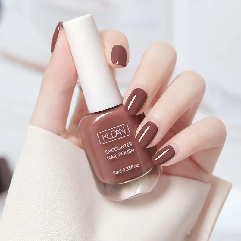 10ml Water-based Nail Polish Long Lasting Tearable Quick Dry No Bake Semi-permanent Varnish DIY Fashion Manicure 40 Color