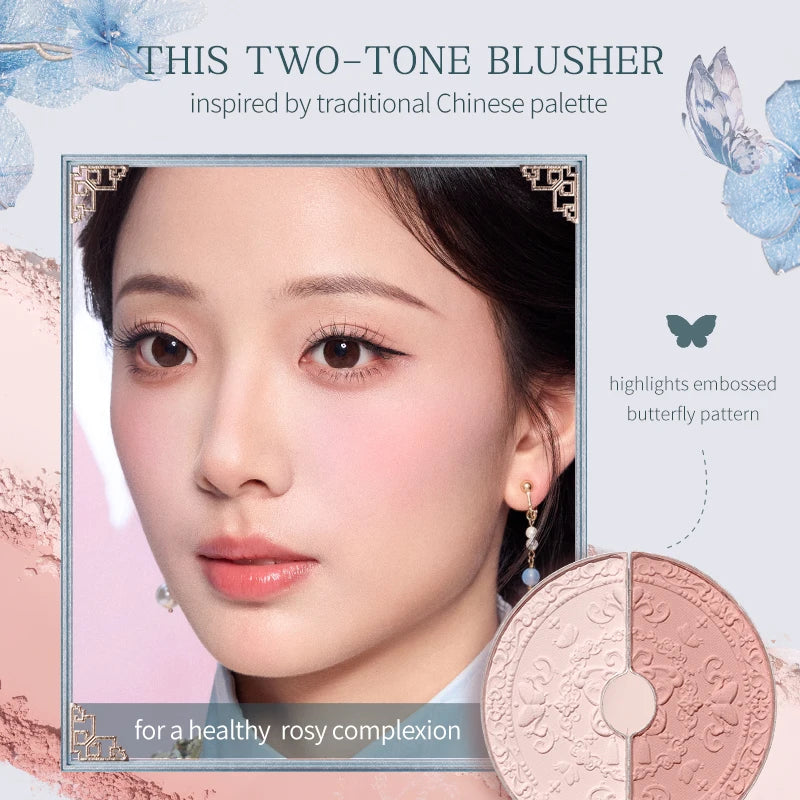 Flower Knows Butterfly Cloud Collar Collection Rouge Box Highlighting & Blush Duo Powder Brightening Auxiliary colors 6g