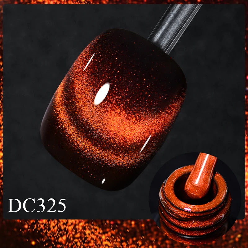 7ML Ice Transparent Glass Bead Moonlight Cat Eye Magnet Gel Nail Polish Jelly Ultra Shine Glitter Semi Permanent Soak Off UV Gel