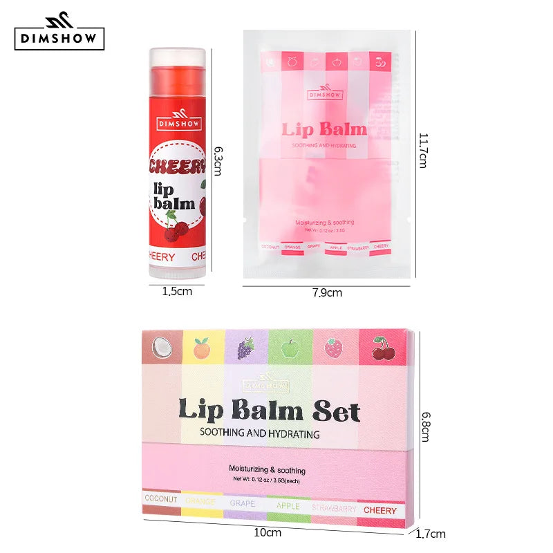 6  flavors of fruit moisturizing lipstick Moisturizing and moisturizing lip mask desalination lip mask lip balm