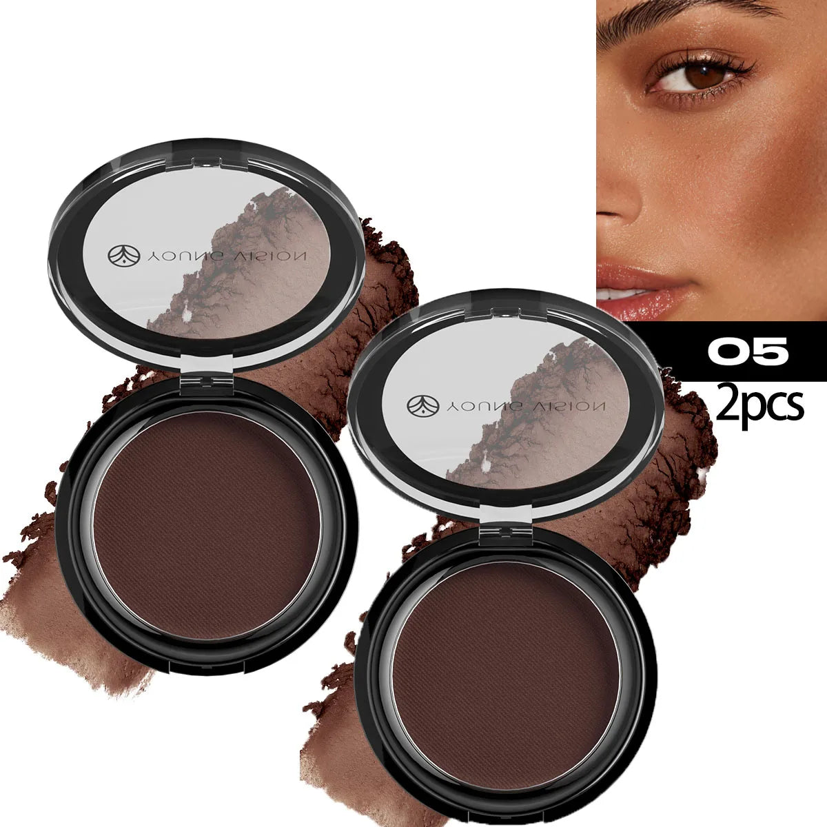 Woman makeup 6-Color Matte Bronze Powder Velvety Smooth Natural Setting Powder Makeup