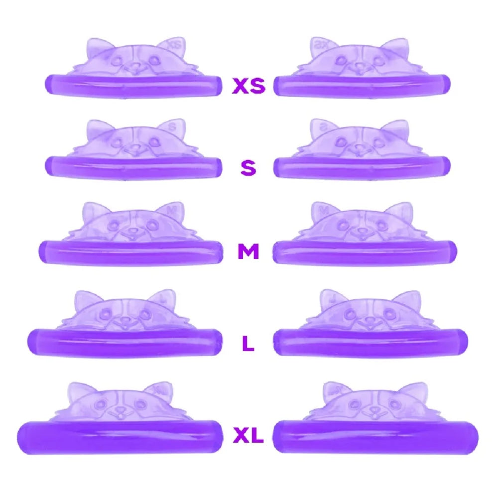 5 Pairs C Curl Silicone Eyelash Pads - Sticky 3D Lashes Lifting Rod Shield Curler Makeup Tool Accessories